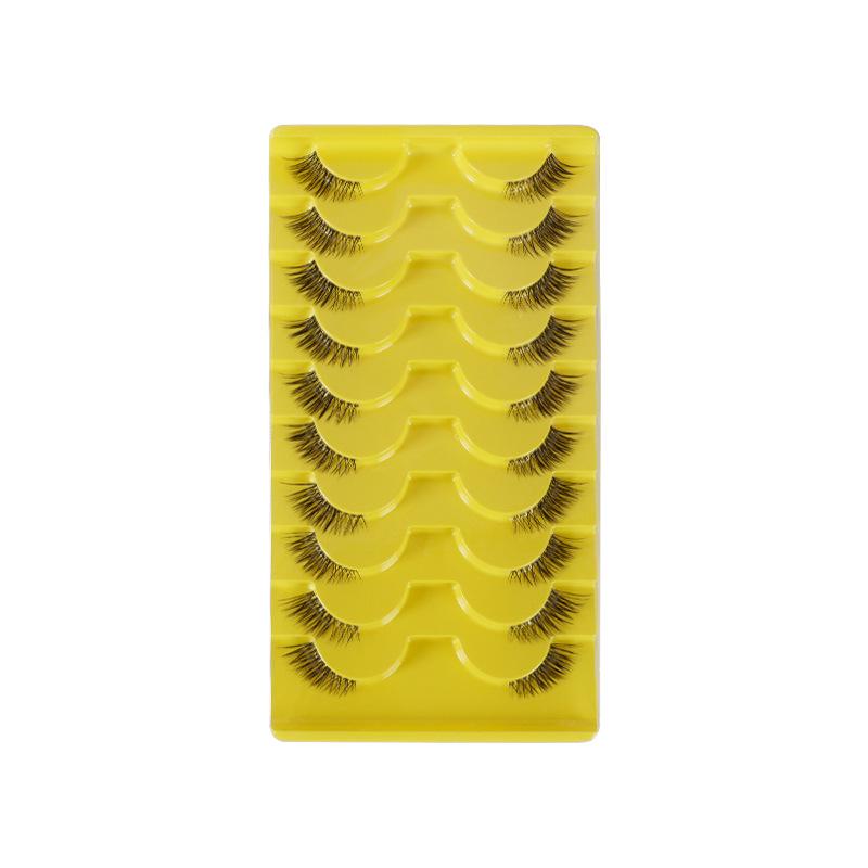 10 Pairs of 3D Fluffy Thick False Eyelashes - Natural Curling Style