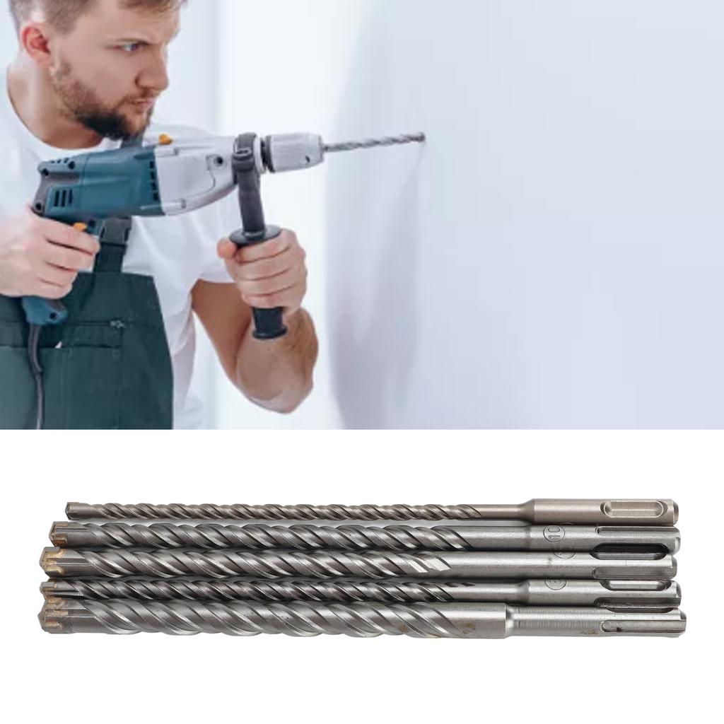 Masonry Drill Bits Carbide Good Strength  210mm Length Spiral 4 Slot High Hardness Rotary Hammer Drill Bit for Concrete