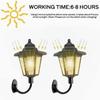 Waterproof Solar Wall Light Solar Energy Outdoor Rated Hexagonal Wall Light Decorative Design Hexagon Shape Wall Sconce