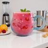 Glass Drinking Cups Wave Ergonomic Grip Reusable Sea Glass Coffee Mug Drinking Cups For Tea Milk Water Beverage Wine Hot Cold