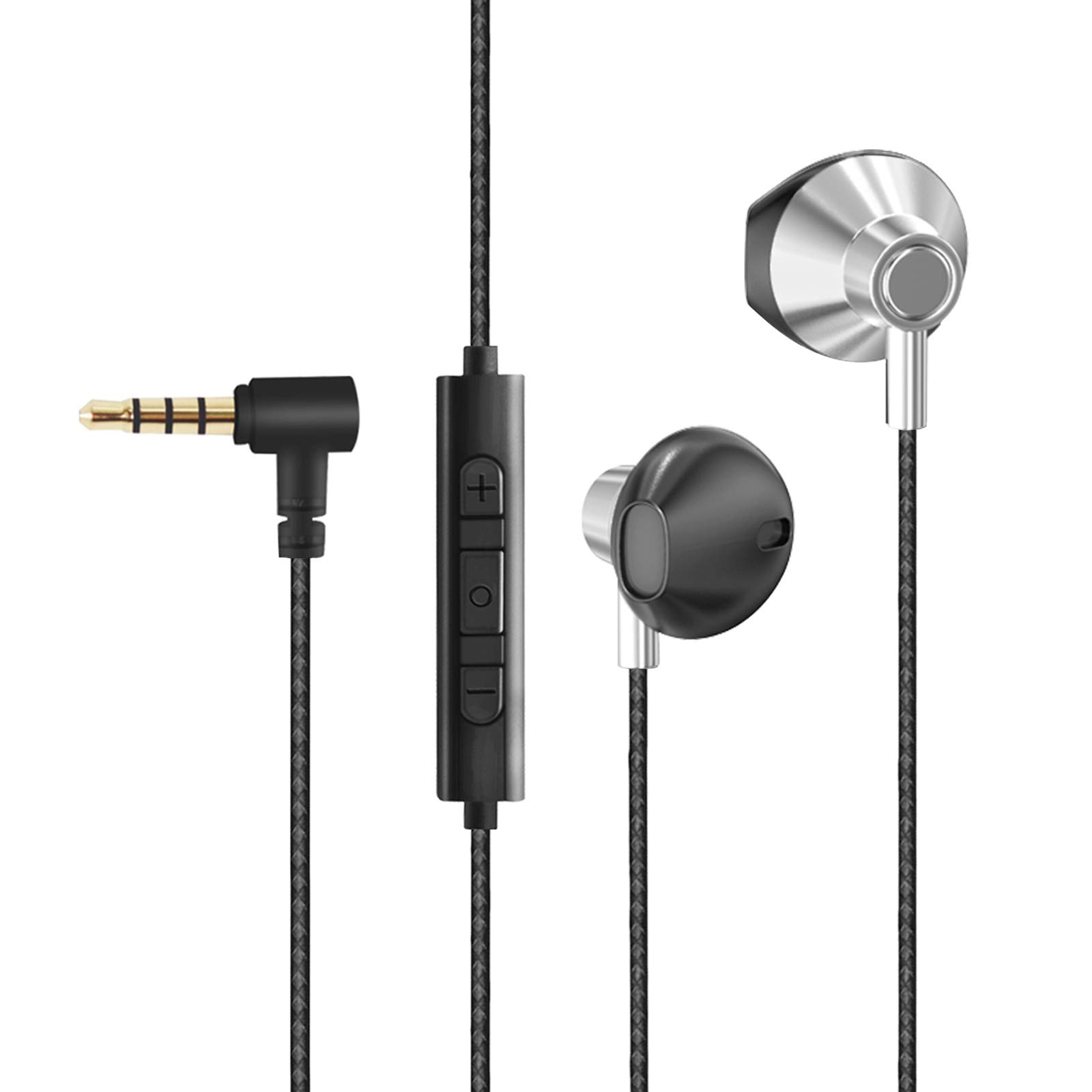 

okcsc P120 Wired Earphones with Microphone, In-Ear Type, Telework, PC, Compatible with Smartphones, 3.5mm, Silver