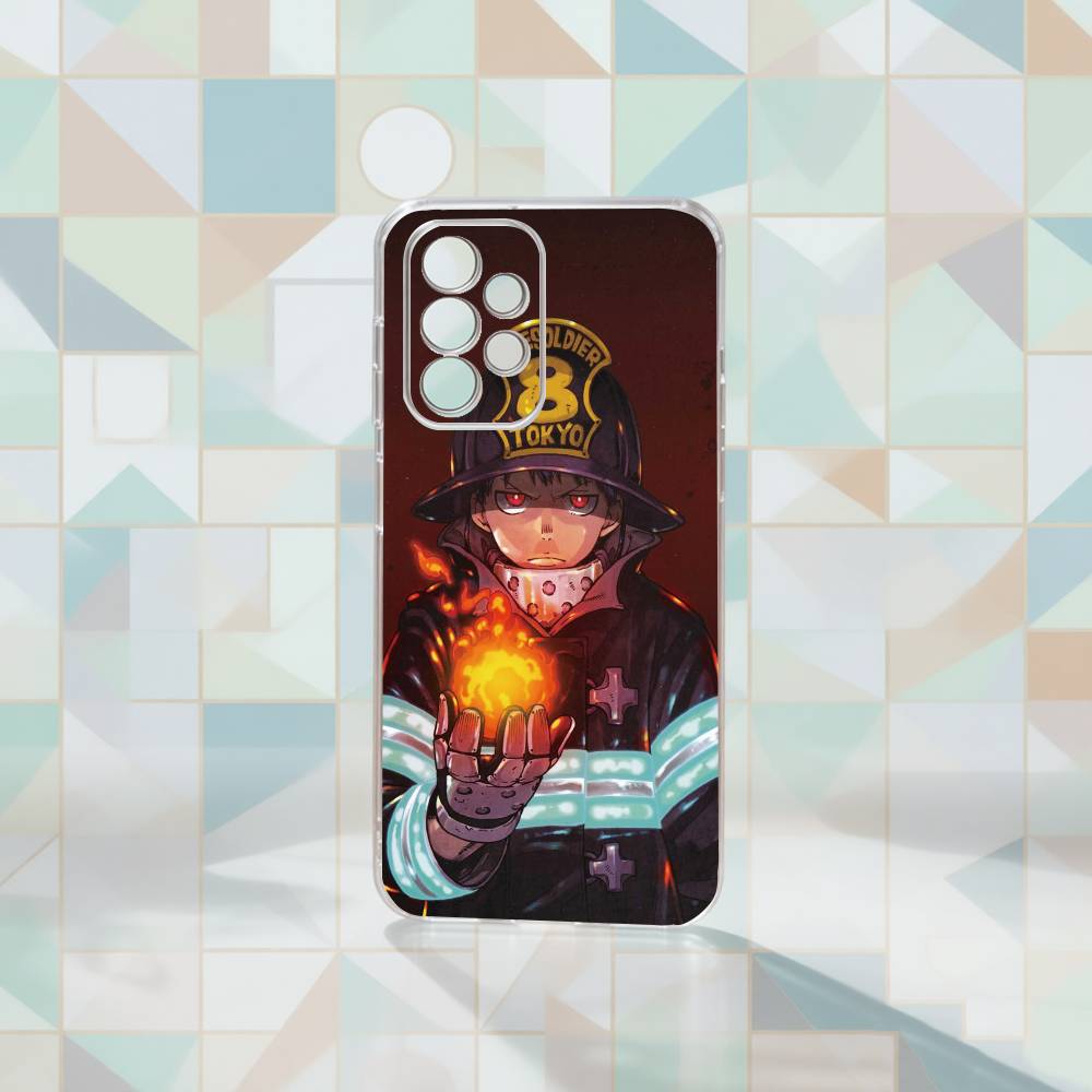 Fire Force Shinra Kusakabe Phone Case Transparent Silicone Soft For Samsung S25,S24,S21,S22,S23,S30,Ultra,S20,Plus,Fe