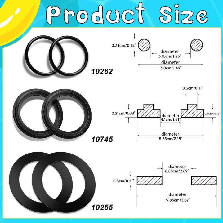 Rubber Rings Rubber Pool Plunger Replacement Gasket for Intex 28633 28635 28621