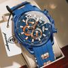 POEDAGAR Luxury Watch For Men Date Chronograph Luminous Waterproof Silicone Male Watch Fashion Sports Quartz Men's Watches