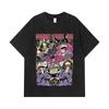 275 GSM Washed T-shirts 100% Cotton One Piece V50 Luffy Loki Print Unisex Heavy Cotton T Shirt