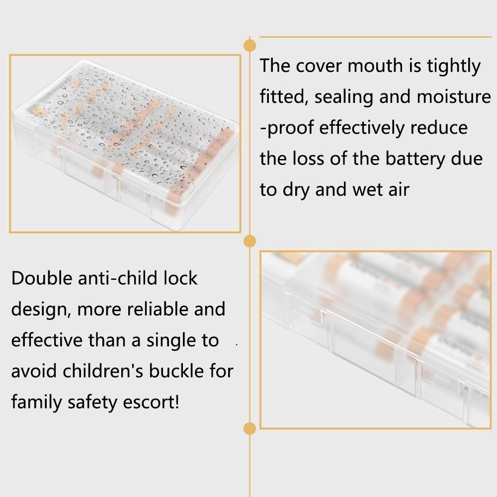 Secure Locking Battery Holder with Tester Holds 20 Cell Plastic Battery Container  Travel