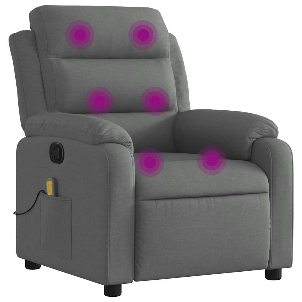 Massage Chair Dark Gray Fabric