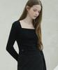 VIVACIOUS Renee Square Neck Slim Long Sleeve - 5Col
