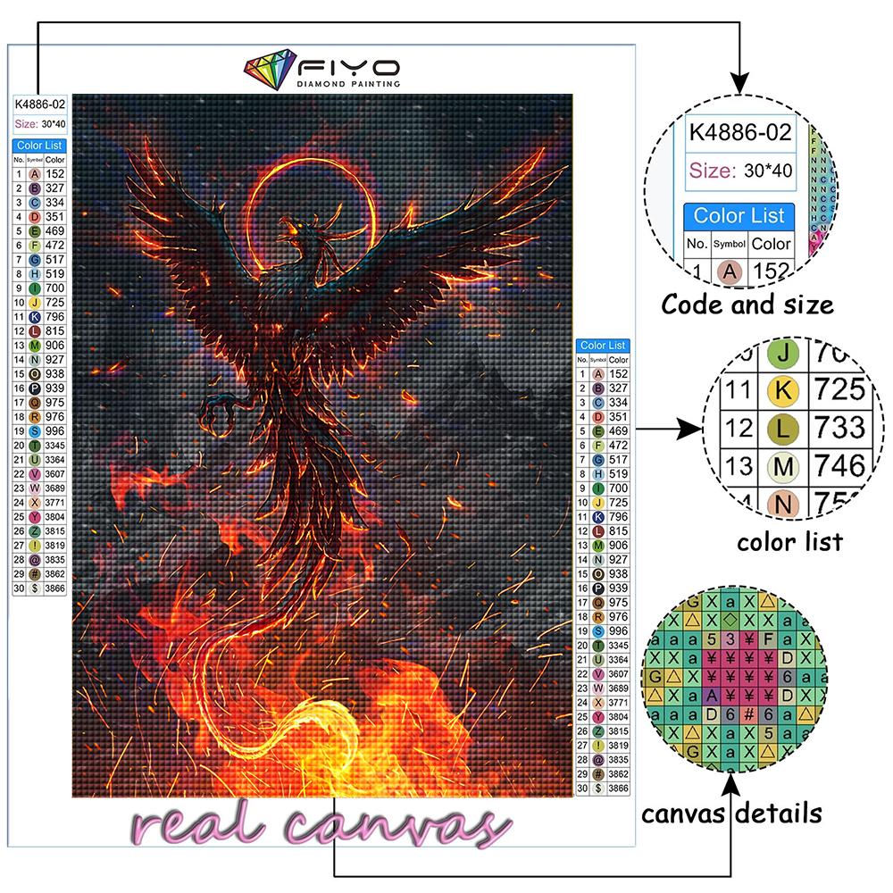 5D DIY mýtické zvíře Fénix Křížkový steh Kamínky Kresba diamantem Výšivka Mozaika Domácí dekorace
