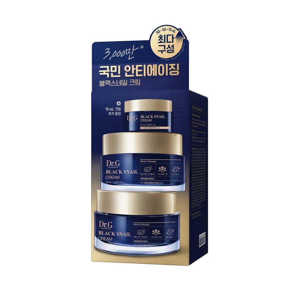 Dr.G Black Snail Cream 50ml 1+1 Special Set (2 Creams + 20ml Bonus) – Limited Edition Glow & Firming Care