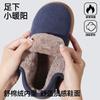 Middle-aged and elderly cotton slippers men's winter 2025 new bag heel non-slip indoor home velvet warm elderly cotton shoes