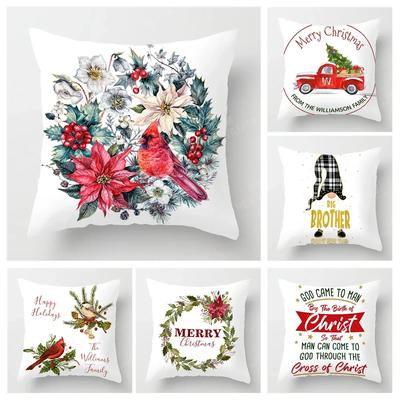 Kissenbezüge der Weihnachtsserie für Sofas und Kissenbezüge, Heimdekoration kann für Feiertage individuell angepasst werden, 40 x 40, 50 x 50, 60 x 60, 35 x 35