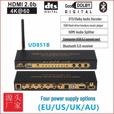 DTS Dolby AC3 5.1 Channel Audio Decoder DAC with Bluetooth, HDMI, USB Connectivity