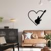 Handmade Metal Guitar Wall Art Sculpture for Music Room, Home Decor, Gift for Rock Music Lovers