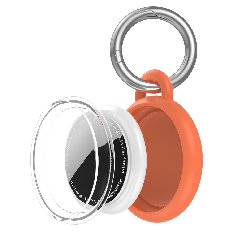 CT29 For Apple AirTag Tracker Waterproof Case Shockproof TPU Protective Cover with Hook