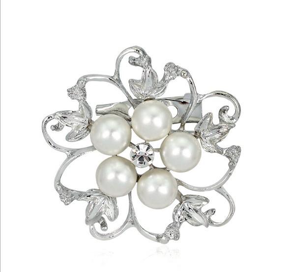 Perlenbrosche Hochwertige Legierung Blume Korsage Damenbekleidung Anstecknadel Accessoires Bruder Brosche