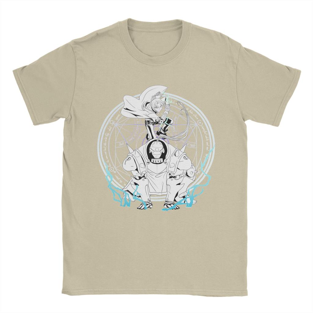 Unisex TShirts Fusioonn Fullmetal Alchemist Anime Vintage Cotton Tee Shirt Short Sleeve Nina and Dog T Shirts Crewneck Tops
