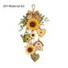Wooden Autumn Theme Decorations Kit Maple Leaf Fall Harvest Pendant Material Kit  Party