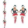 Adorable Green Christmas Party Stage Skirt Costumes For Festive Cosplay Fun