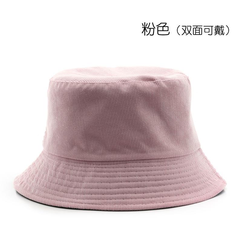 Fisherman's hat, double-sided, solid color, plain design, suitable for outdoor activities, women's sun hat for sun protection