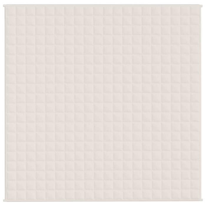 VidaXL Weighted Blanket Light Cream 200x200 Cm 9 Kg Fabric 350760