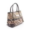 Used GUCCI GG Crystal Tote Bag 223964 PVC Coated Canvas Leather Beige Brown Used Women