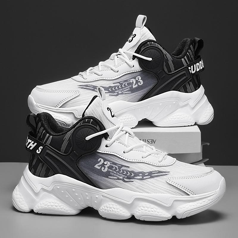 Mens Basketball Shoes Cushioning Field Training Sneakers Antibacterial Breathable Outdoor Teen Casual Basketball Shoes for Man