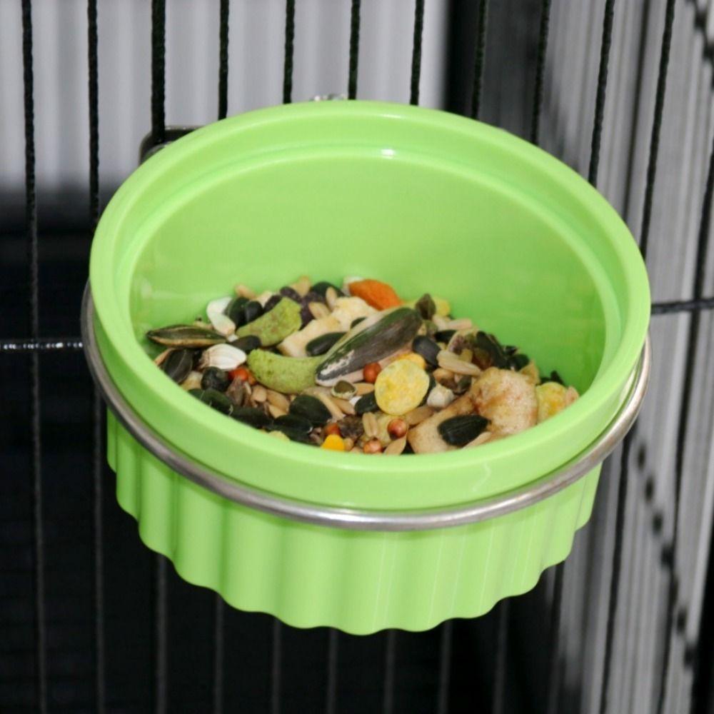 Removable Parrot Food Water Bowl Wall Mount Bird Food Dish  for Parrots Parakeet Cats