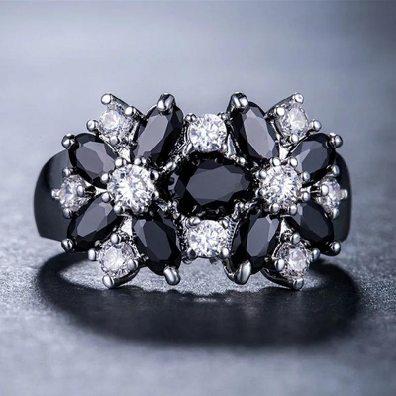 New Shiny Luxury Zircon Ring Bridal Wedding High Quality Wedding Accessories Flowers Pink Color Jewelry Headwear