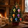 Christmas Tree Decor for Parties 12Pcs Hot Air Balloon Wooden Ornaments, 2D Flat Santa Hanging Pendant, Seasonal Windows Colorful Rainbow Wood Slices