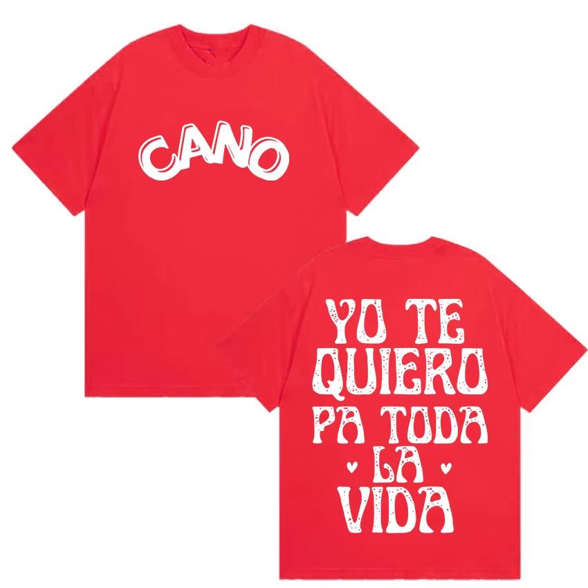 Cano Triana Yo Te Quiero Pa Toda La Vida Tour Merch T Shirts Men Women Harajuku Fashion High Quality Cotton T-Shirt Summer Tops