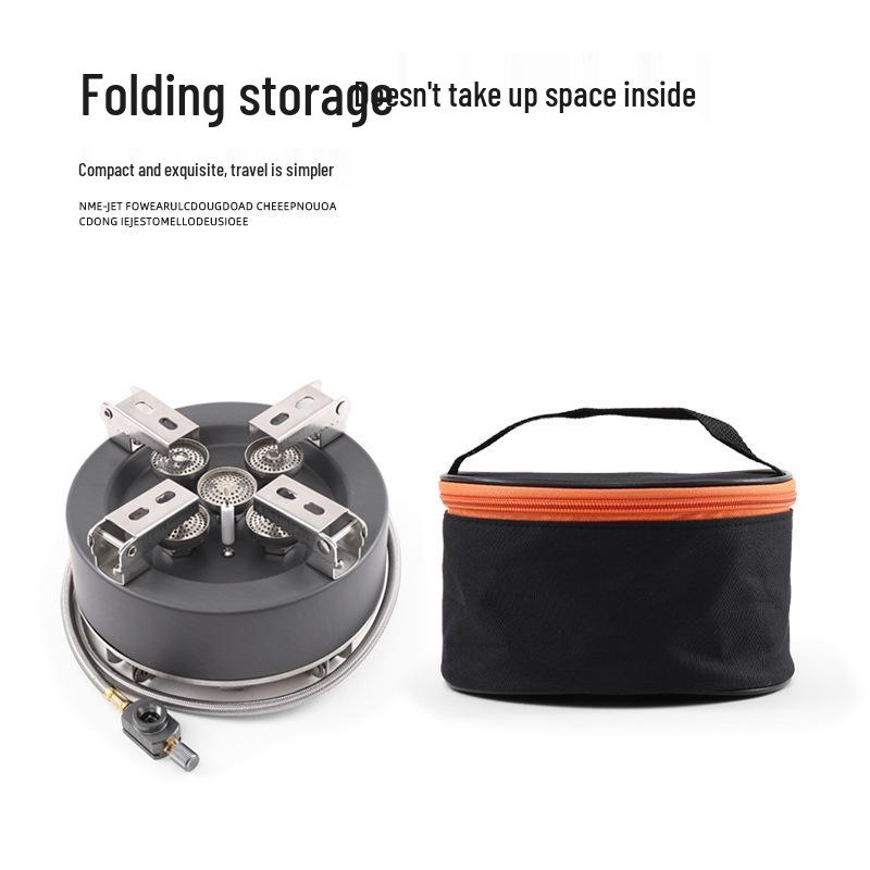 Portable Folding Butane Gas Stove: 5-Core High-Fire for Camping, Boiling, and Cooking Hot Pot