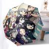 1pc Chibi Demon Slayer Characters Outdoor Umbrella - Automatic Opening/Closing - Portable 3-Fold Design - 8-Rib Iron Frame - Festival Gift - Suit