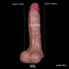 Realistic Brown Dildo 13.78 Inch XXL Thick Silicone Dildo with Strong Suction Cup, Extra Large Soft Lifelike Penis for Men, Women & Couples