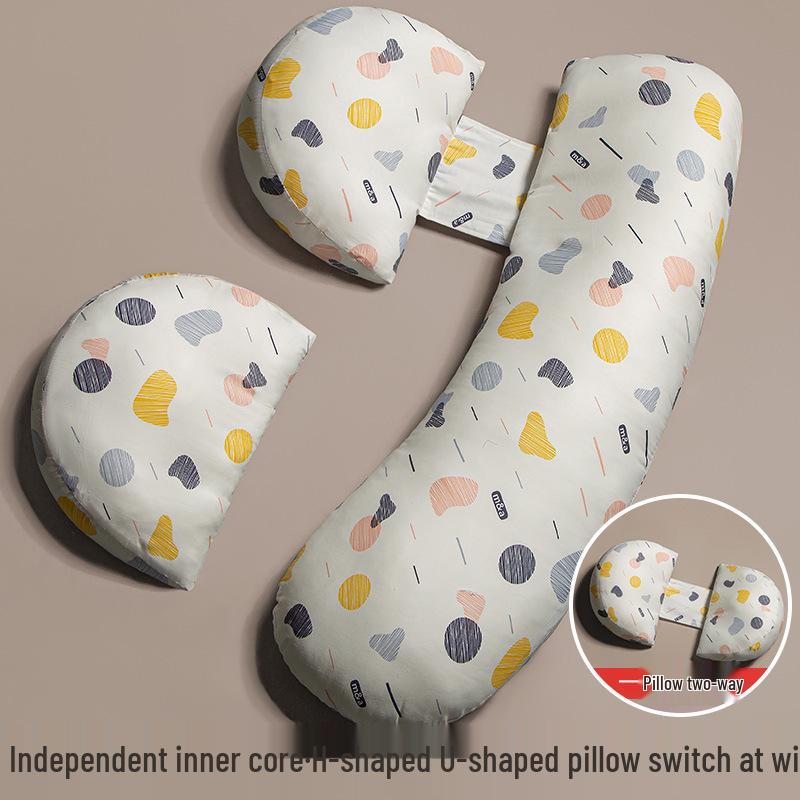 U-Shaped Pregnancy Pillow - Lumbar, Belly, and Back Support for Side Sleepers
