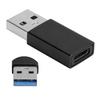 TypeC Adapter Converter Female to USB3.0 Male USB Fast Charging Computer Accessories(Black )