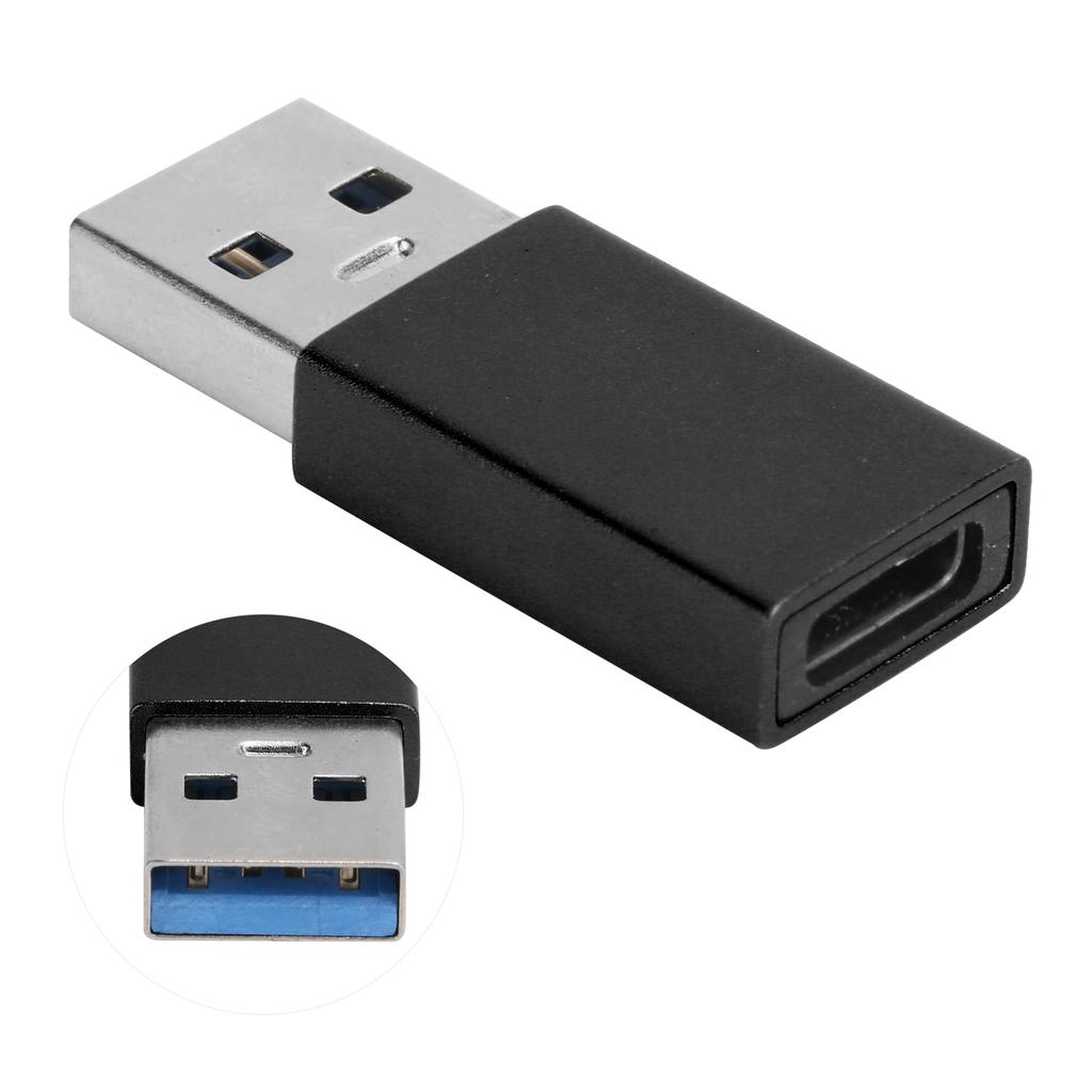 TypeC Adapter Converter Female to USB3.0 Male USB Fast Charging Computer Accessories(Black )