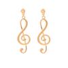 Niche Exaggerated Design Stud Earrings Creative Music Notes High-End Sense Earrings Literary Retro Temperament Earrings