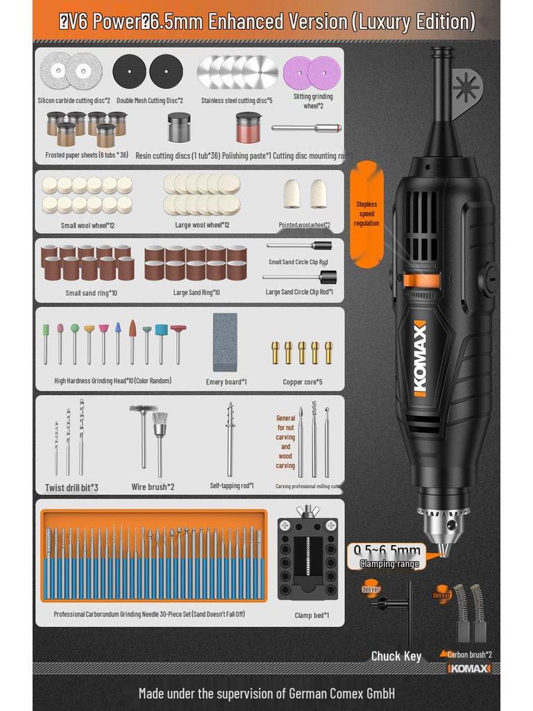Handheld Electric Grinder & Polisher for Wood, Jadeite, Carving, and Cutting: Compact Electric Drill Tool