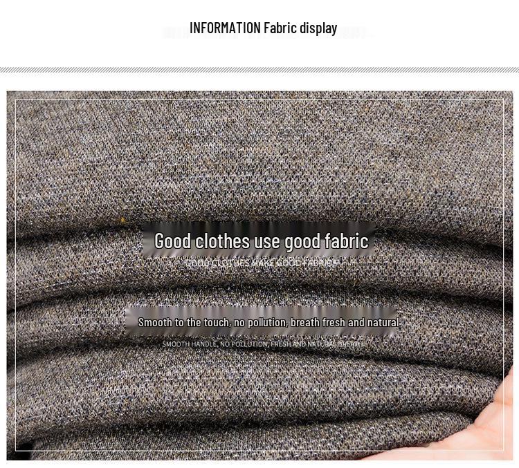 Men's Winter Striped Knitted Sweater - Faux Two-Piece with Turn-Down Collar, Fleece Lined