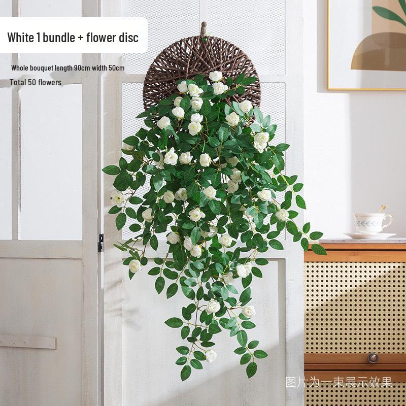 Artificial Rose Flower Vine for Wall & Pipe Decoration In Living Rooms, Malls & Courtyards