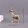 1PC Solid Brass Body Brass Animal Craft Flat Base Frame Feng Shui Decor  Study Table Decor