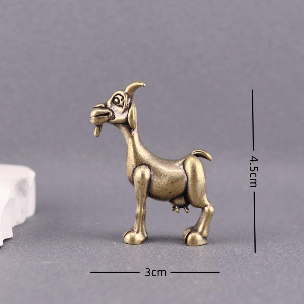 1PC Solid Brass Body Brass Animal Craft Flat Base Frame Feng Shui Decor Study Table Decor