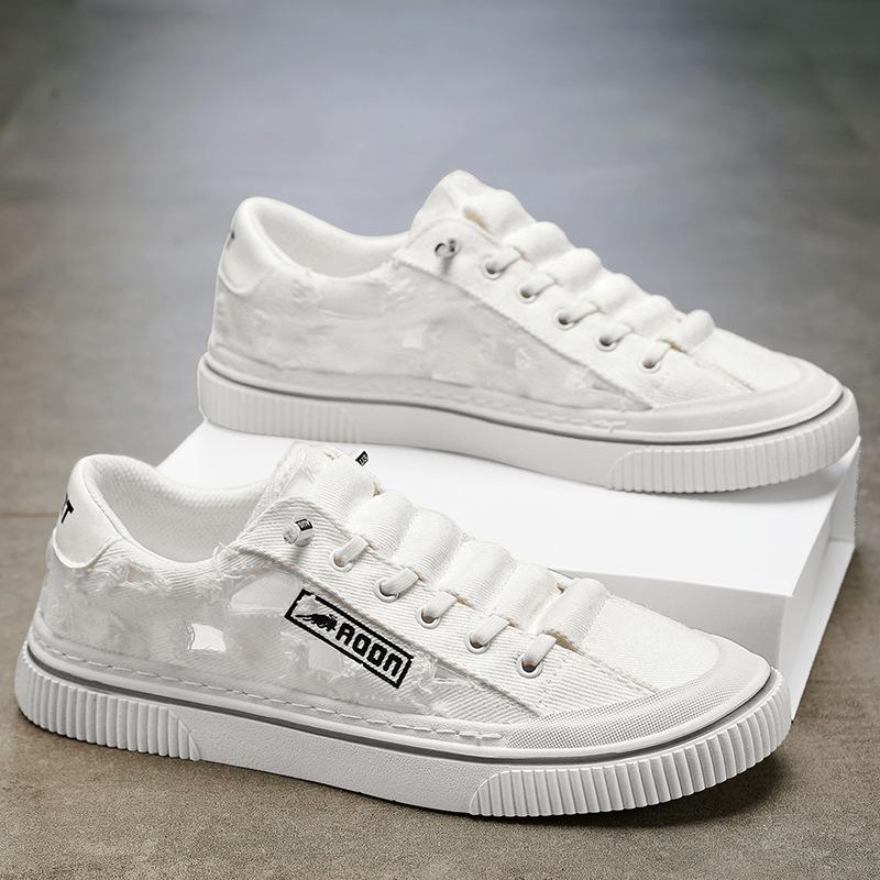 Popular Canvas Men'S Shoes Summer Breathable Casual Versatile Board Shoes Trend Lazy Flat Student Cloth Shoes