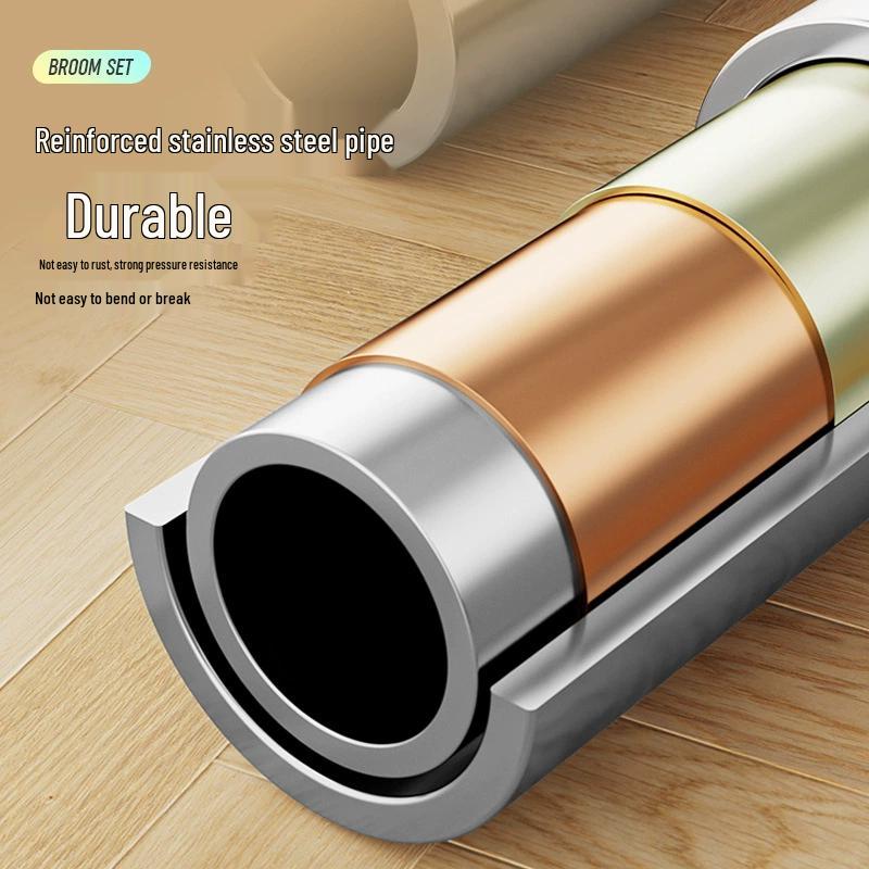 Soft-Bristle Broom and Dustpan Cleaning Set