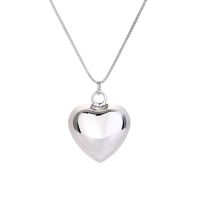 Collier Cœur Double Face Haut de Gamme Style Coréen | Bijoux Choker Chaîne de Clavicule pour Femmes