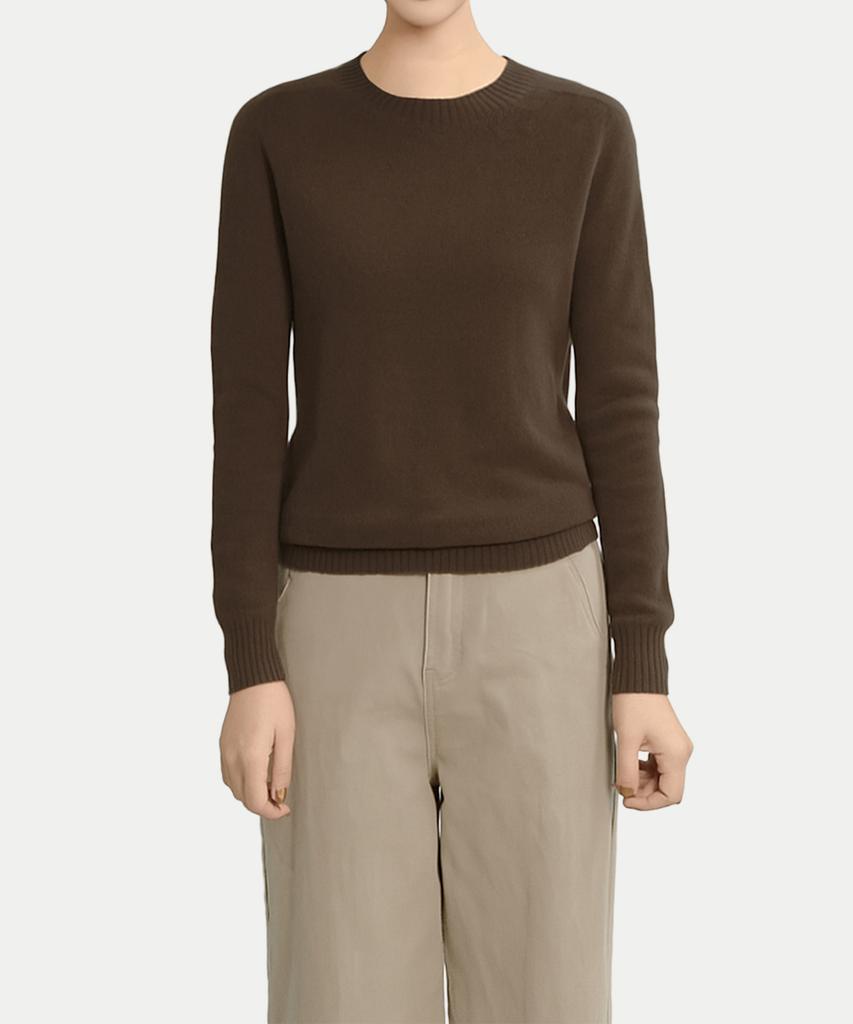 Keulleiseu 100% Wool Basic Knit Sweater_Purple
