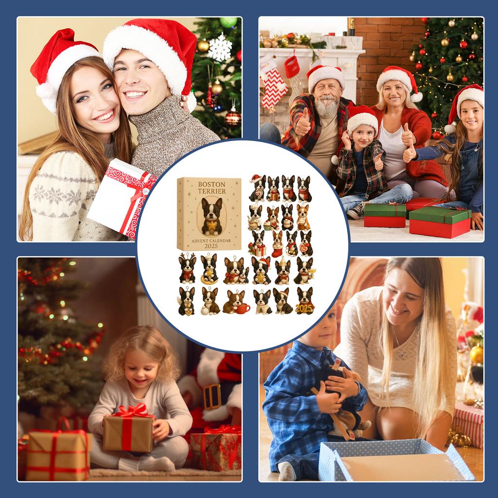 1 Τμχ 2D Τεριέ Ημερολόγιο Αφίξεων Χριστουγεννιάτικη Διακόσμηση Ακρυλικό Κρεμαστό