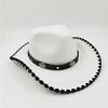 2023 New Wrapped Western Cowboy Hat Men's and Women's Jazz Cowboy Hat with Leather Wide Brim Church Panama Fedora Hat