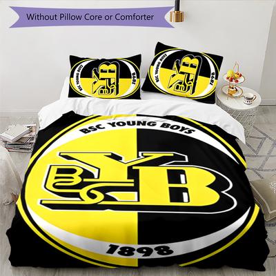 BSC YOUNG BOYS 3pcs Bedding Set Duvet Cover Closure Includes 1 Duvet Cover & 2 Pillowcases for All Seasons Bedroom Home Dorm Decor